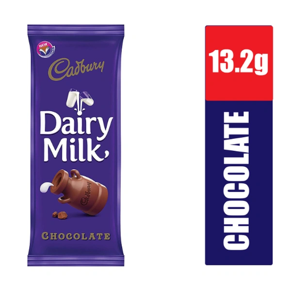 Cadbury Dairy Milk Chocolate RS.10 - 13.2g, (Pack of 1)